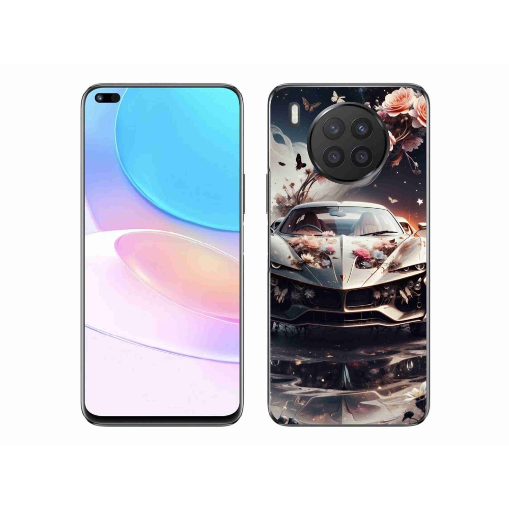 Gélový kryt mmCase na Honor 50 Lite - kvetinový športový automobil
