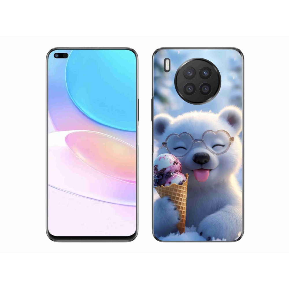 Gélový kryt mmCase na Honor 50 Lite - medvedík so zmrzlinou