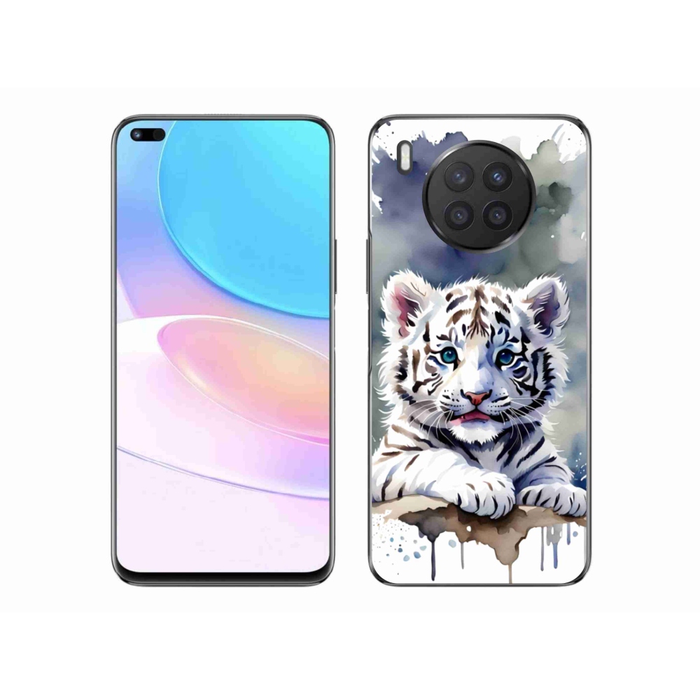 Gélový kryt mmCase na Honor 50 Lite - mláďa bieleho tigra