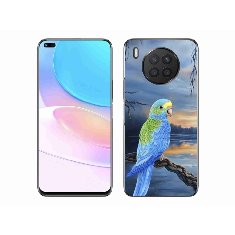 Gélový kryt mmCase na Honor 50 Lite - modrý papagáj