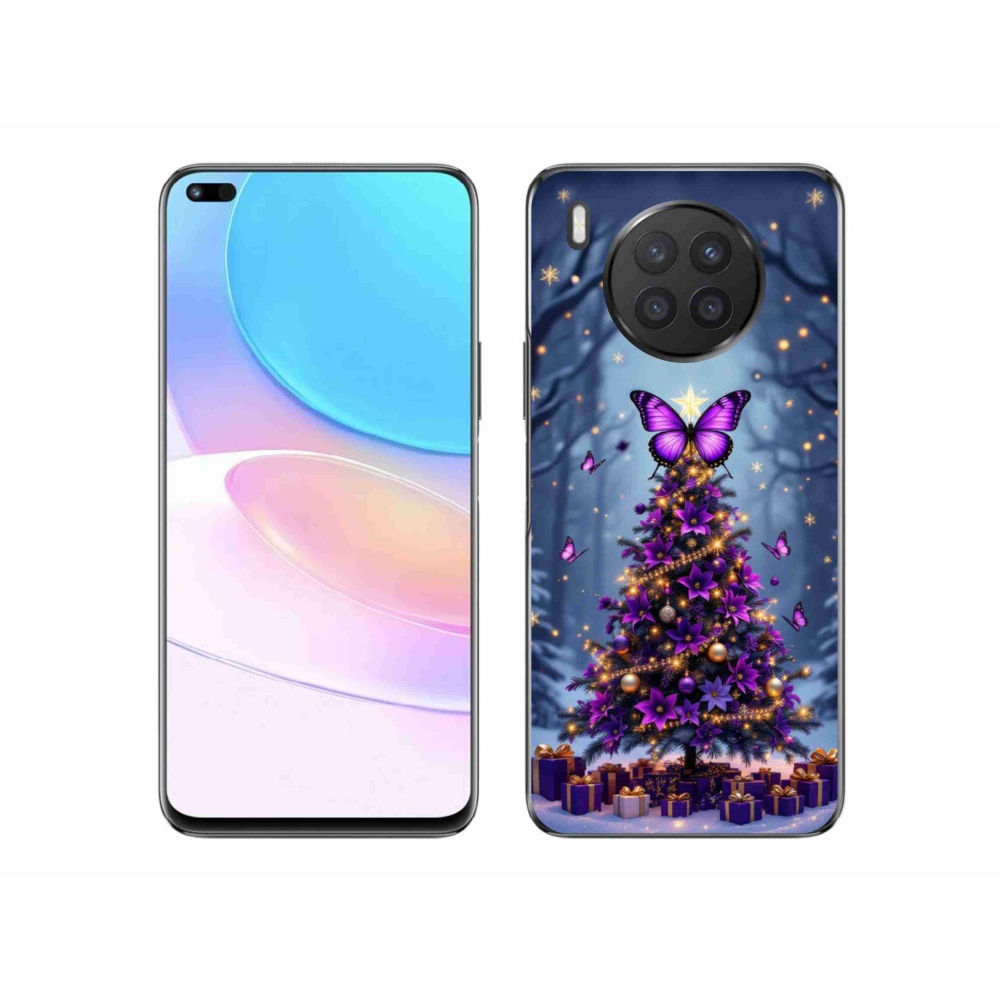 Gélový kryt mmCase na Honor 50 Lite - motýlí vianočný stromček