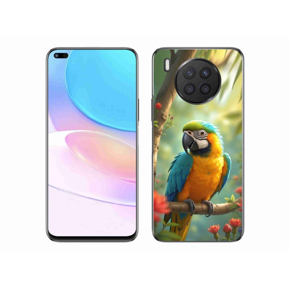 Gélový kryt mmCase na Honor 50 Lite - papagáj ara modrožltá