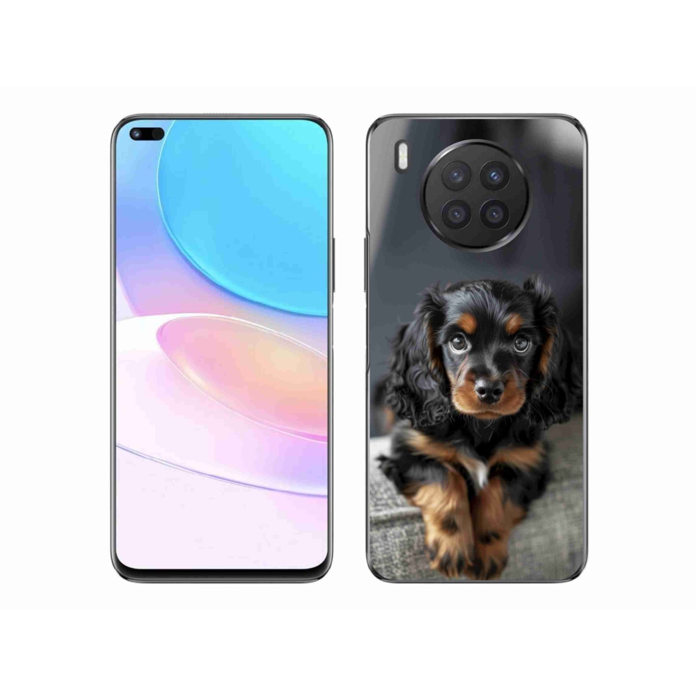 Gélový kryt mmCase na Honor 50 Lite - roztomilý dlhosrstý jazvečík