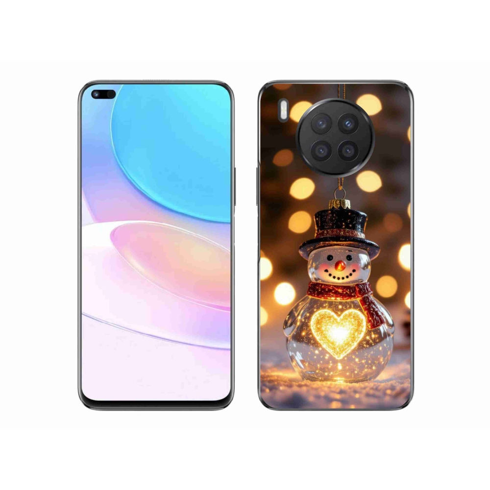 Gélový kryt mmCase na Honor 50 Lite - svietiaci vianočný snehuliak
