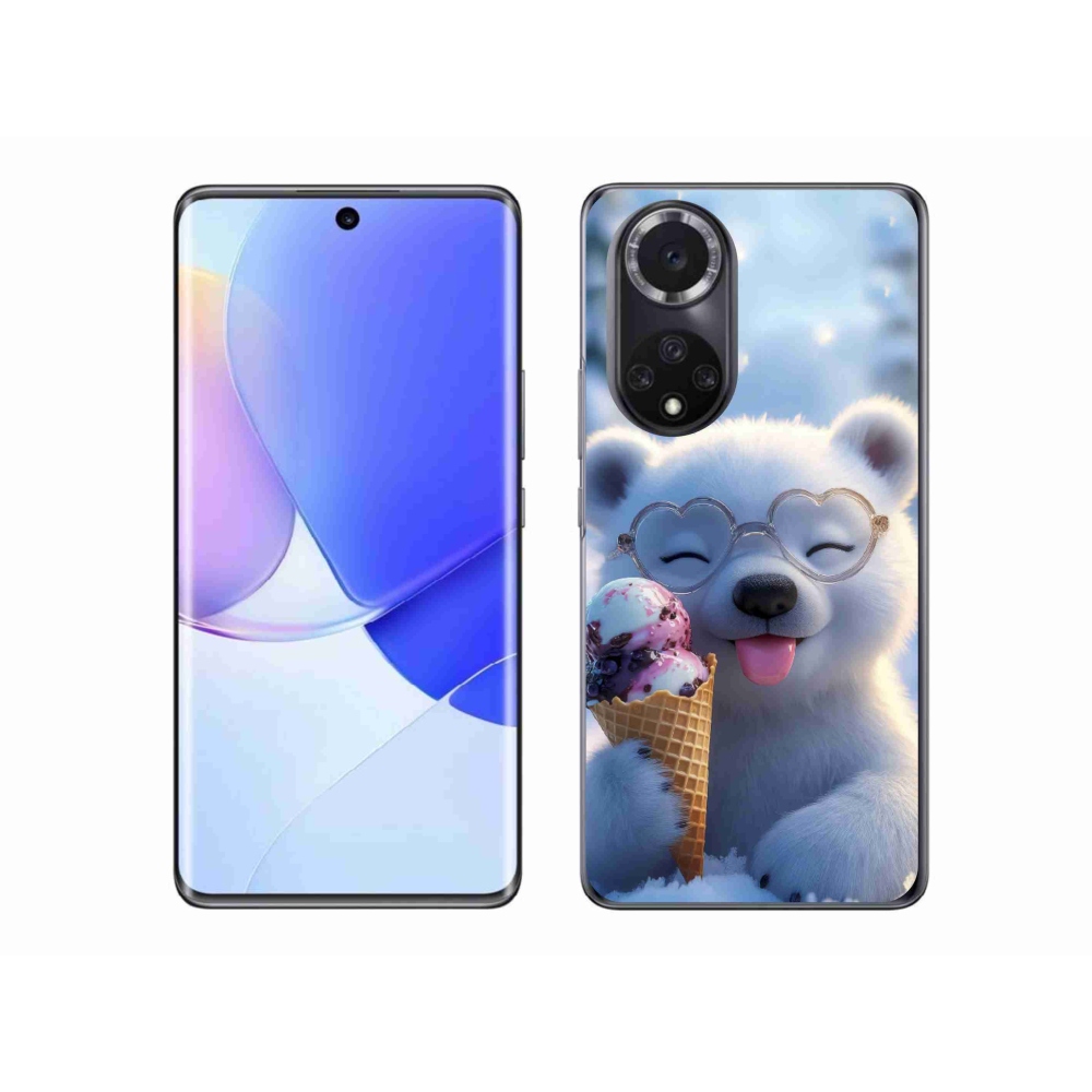 Gélový kryt mmCase na Honor 50 - medvedík so zmrzlinou