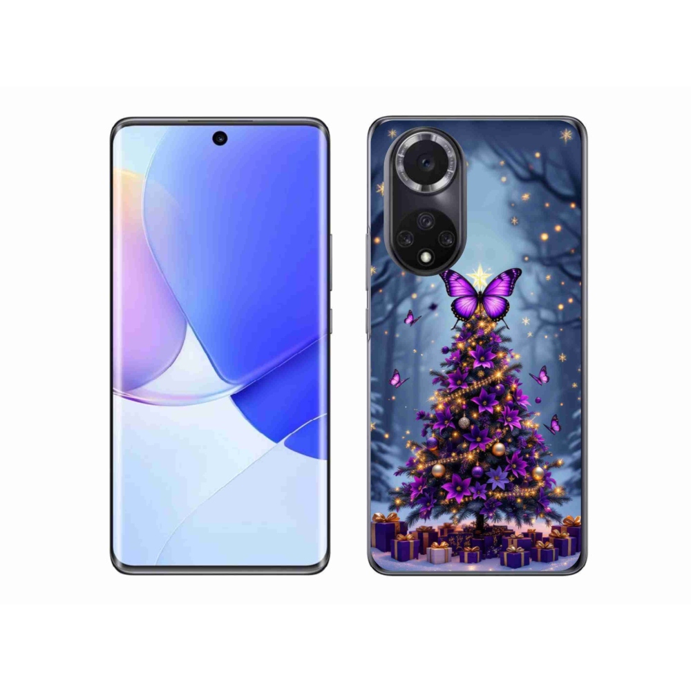 Gélový kryt mmCase na Honor 50 - motýlí vianočný stromček