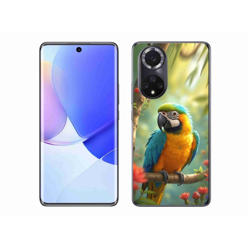 Gélový kryt mmCase na Honor 50 - papagáj ara modrožltá