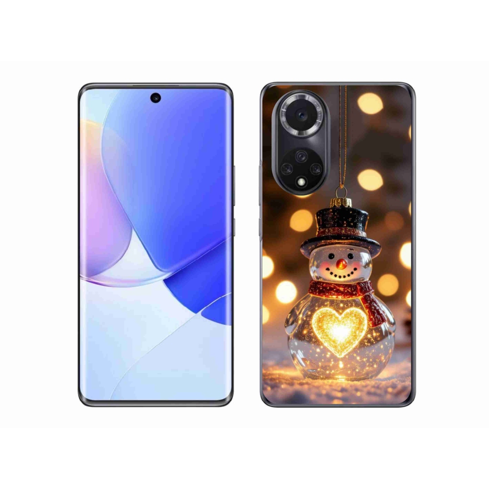 Gélový kryt mmCase na Honor 50 - svietiaci vianočný snehuliak