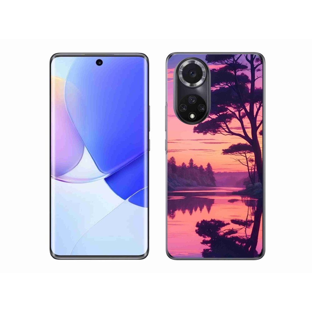 Gélový kryt mmCase na Honor 50 - západ slnka nad jazerom