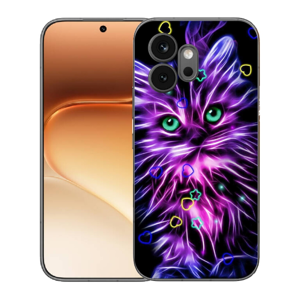 Gélový kryt mmCase na Honor 600 - abstraktná mačka