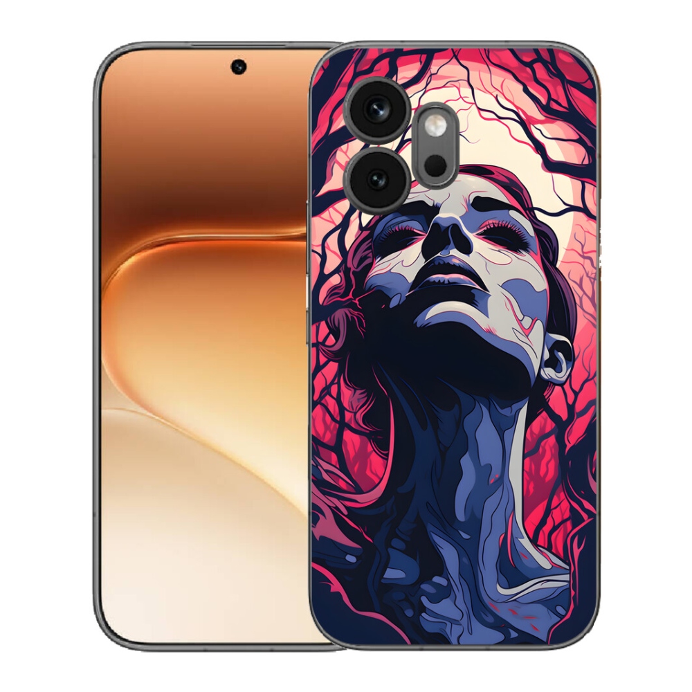 Gélový kryt mmCase na Honor 600 - abstraktná tvár