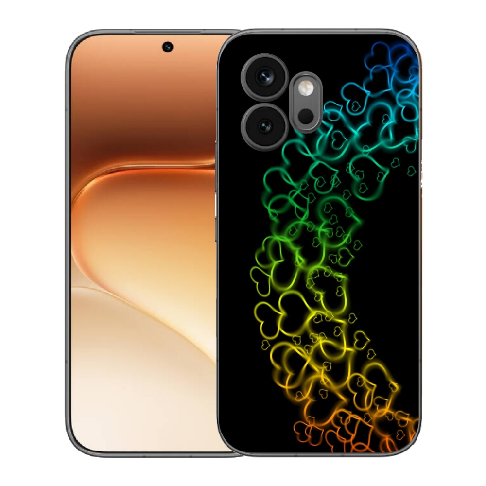 Gélový kryt mmCase na Honor 600 - farebné srdiečka