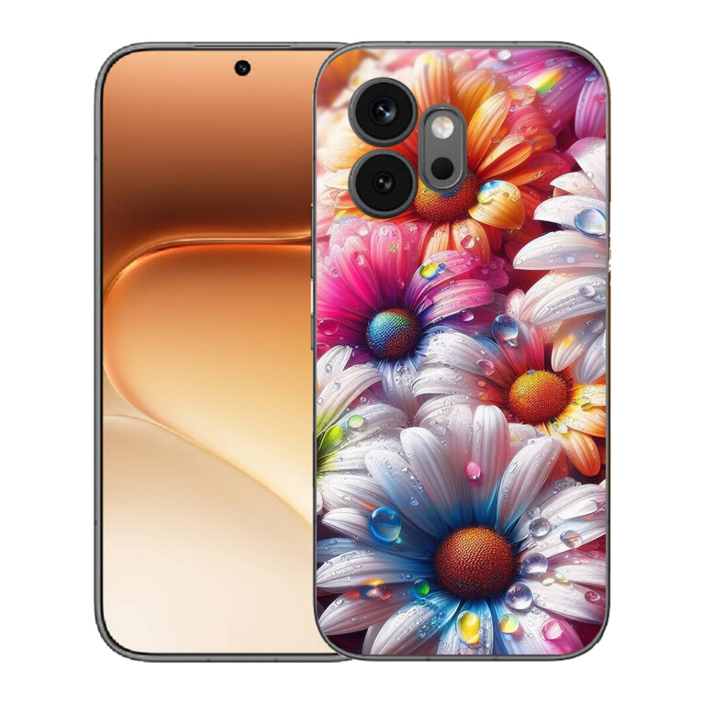 Gélový kryt mmCase na Honor 600 - farebné margaréty