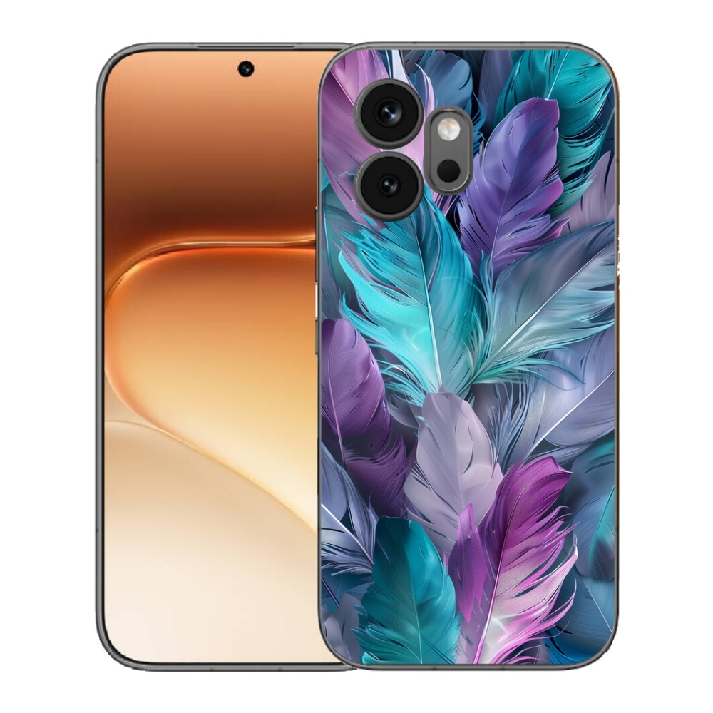 Gélový kryt mmCase na Honor 600 - farebné perie 2