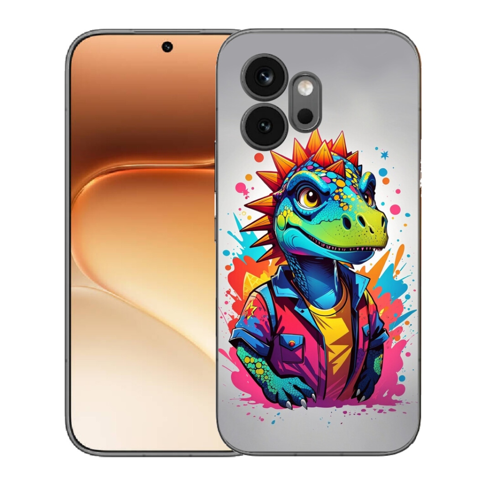 Gélový kryt mmCase na Honor 600 - farebný dinosaurus