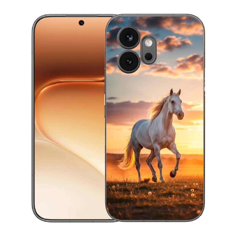 Gélový kryt mmCase na Honor 600 - bežiaci biely kôň 2