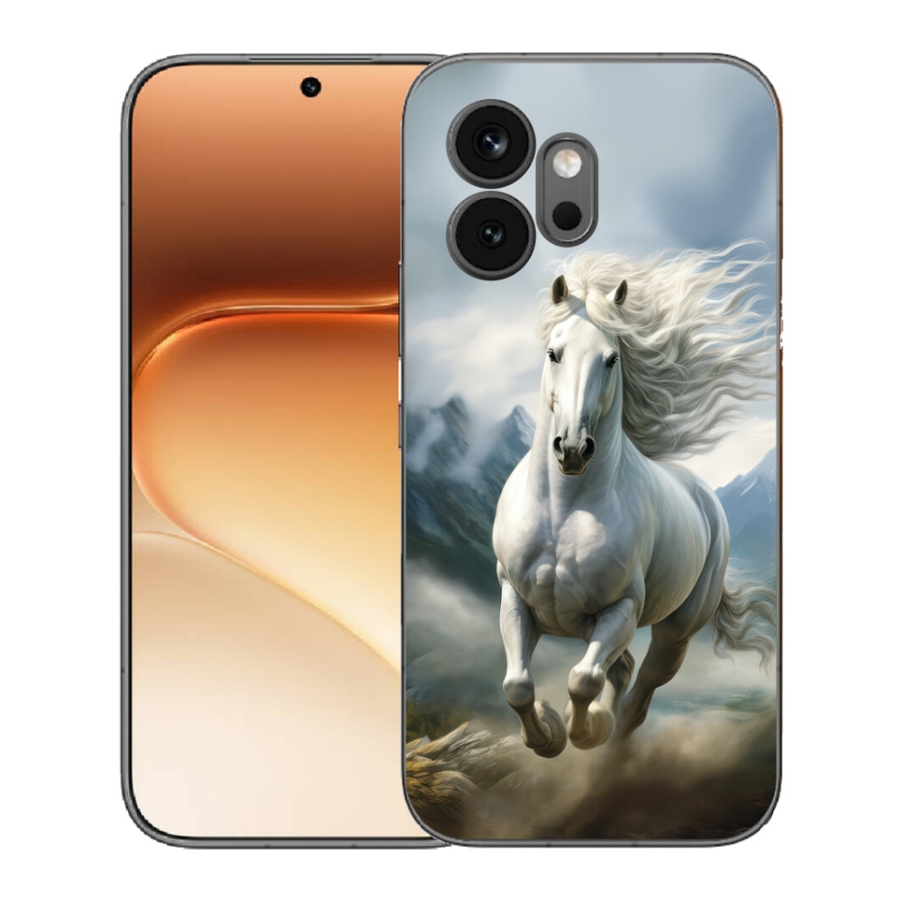 Gélový kryt mmCase na Honor 600 - bežiaci biely kôň 3