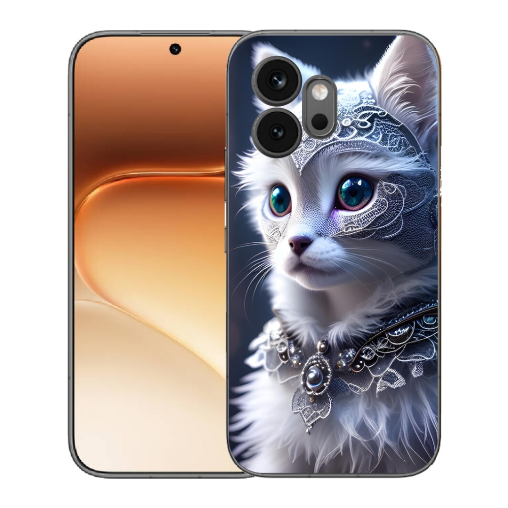 Gélový kryt mmCase na Honor 600 - biela mačka