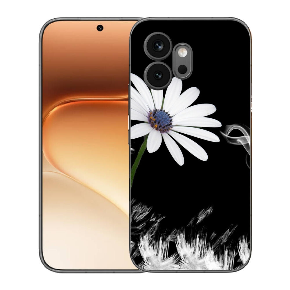 Gélový kryt mmCase na Honor 600 - biela kvetina