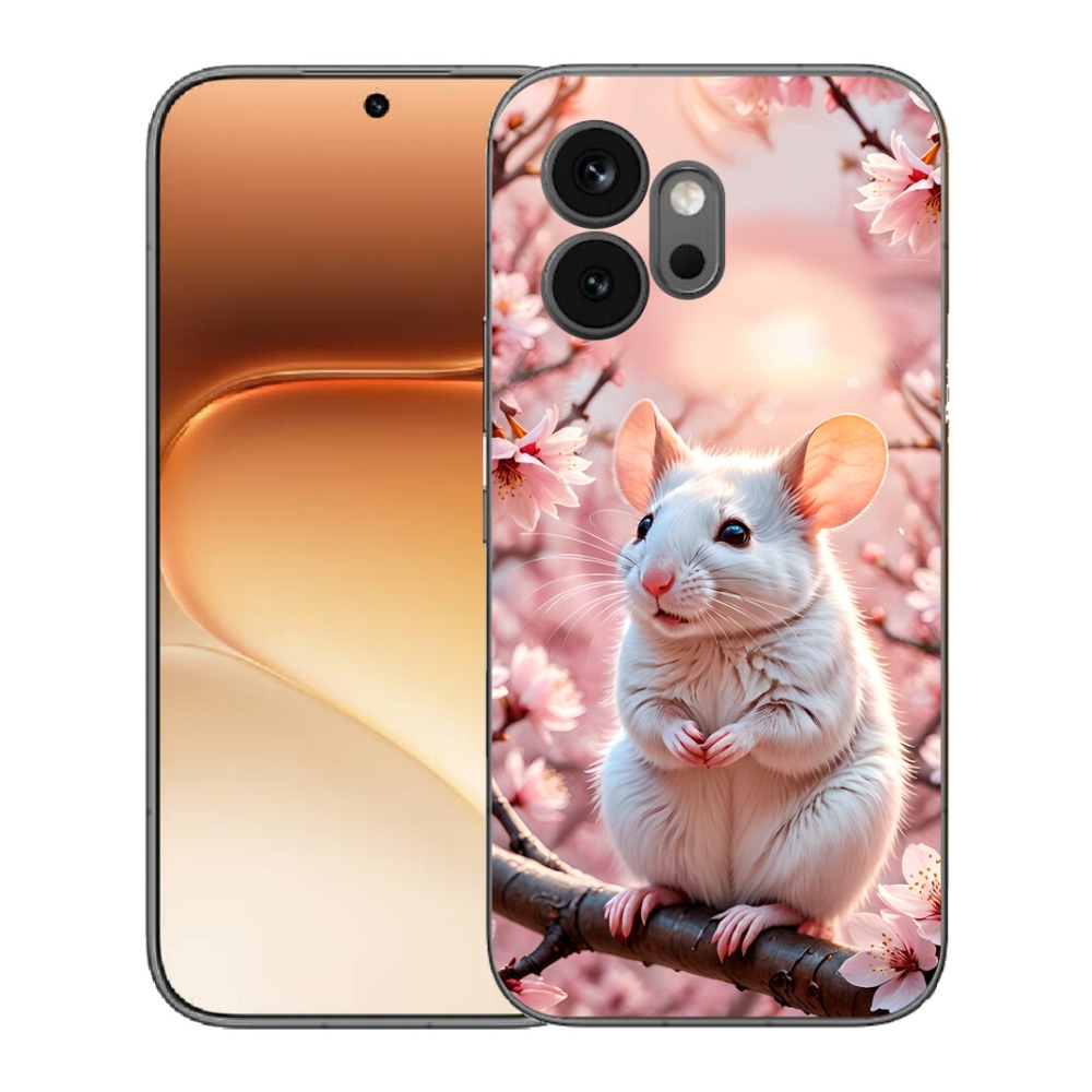 Gélový kryt mmCase na Honor 600 - biela myš na vetve