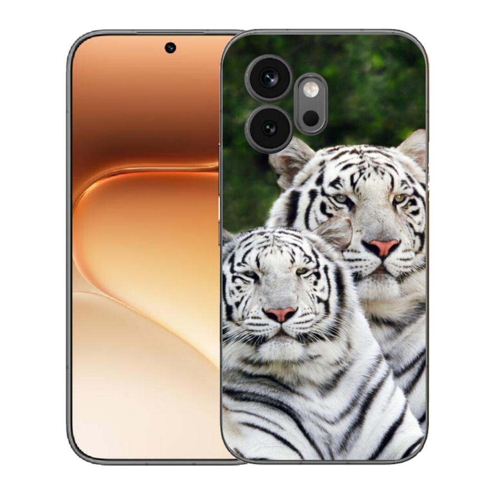 Gélový kryt mmCase na Honor 600 - bieli tigre