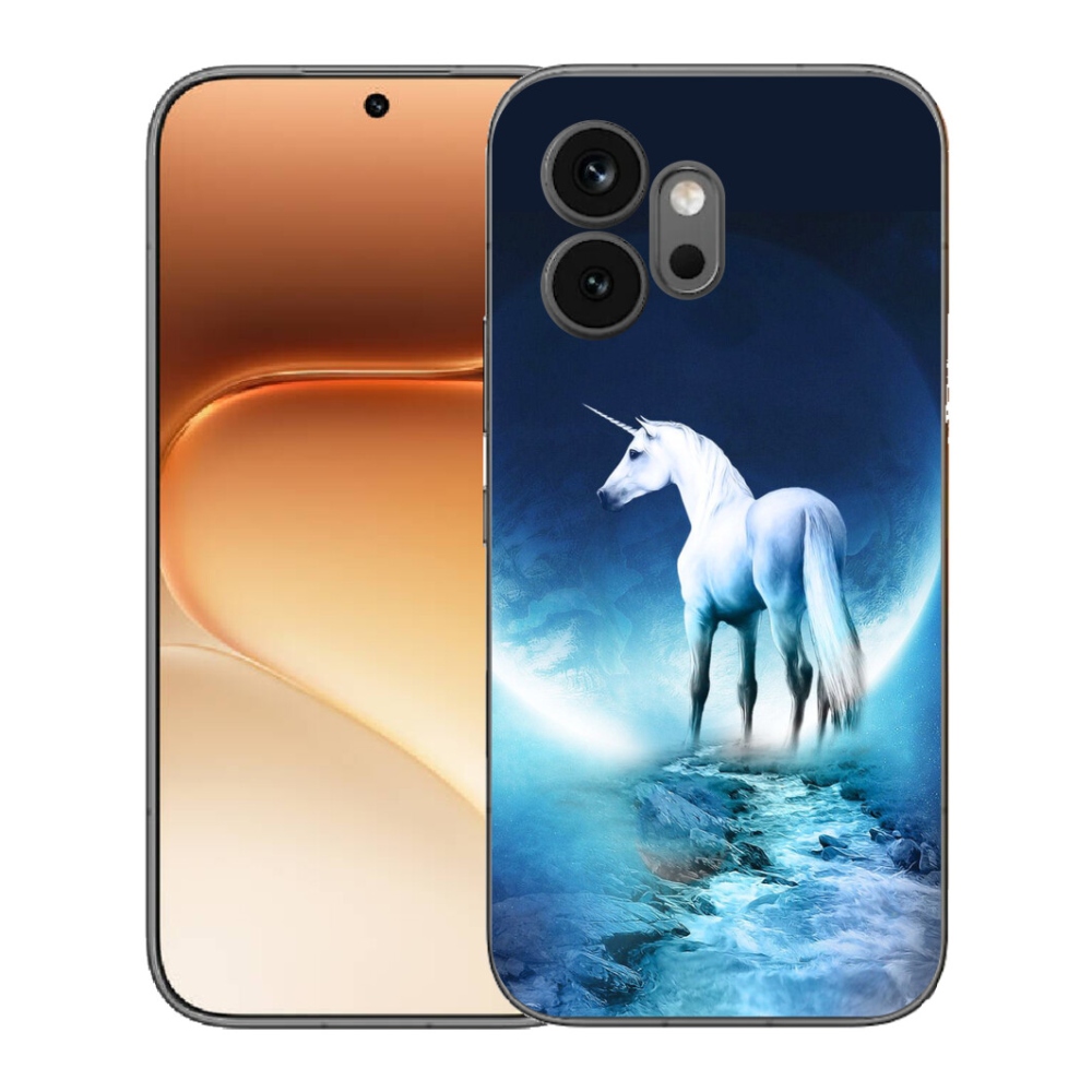 Gélový kryt mmCase na Honor 600 - biely jednorožec