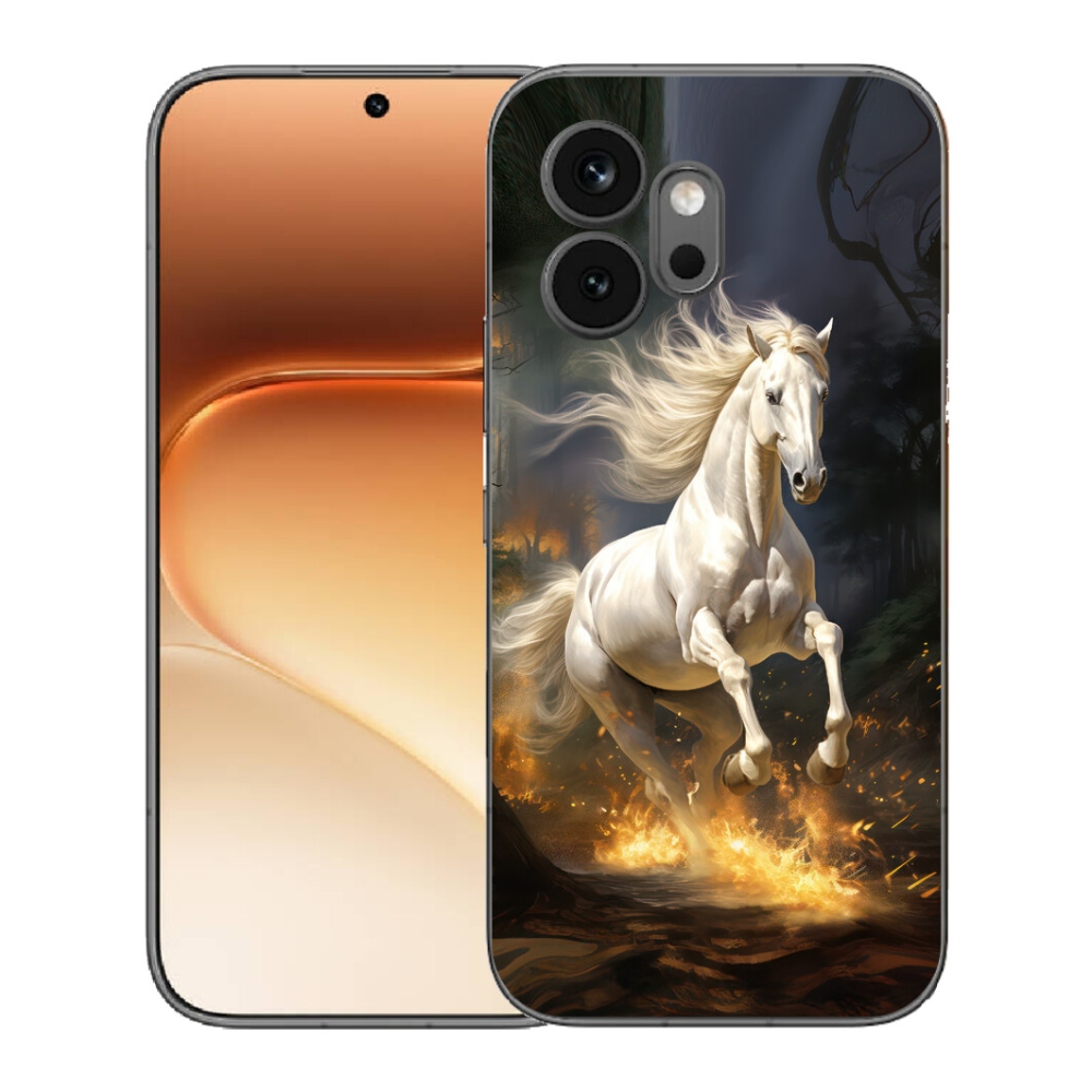 Gélový kryt mmCase na Honor 600 - biely kôň 2