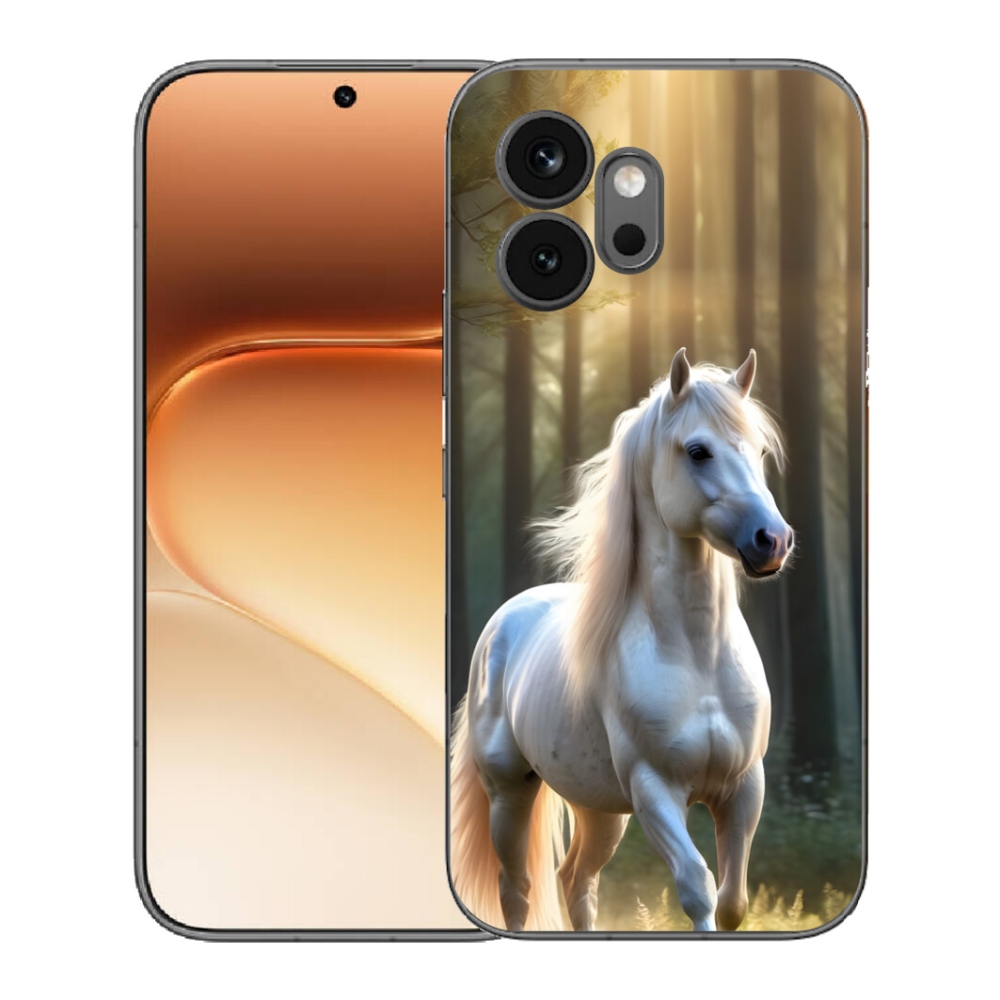 Gélový kryt mmCase na Honor 600 - biely kôň 3