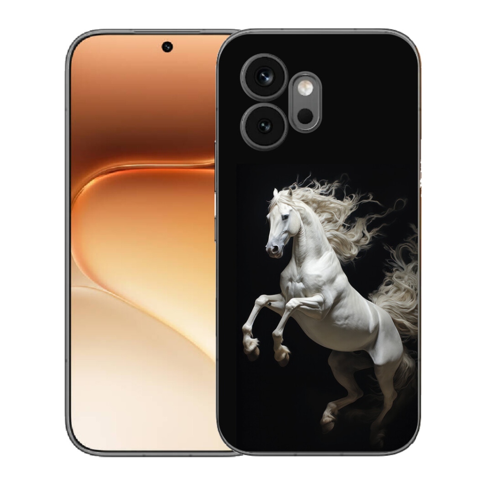 Gélový kryt mmCase na Honor 600 - biely kôň 4