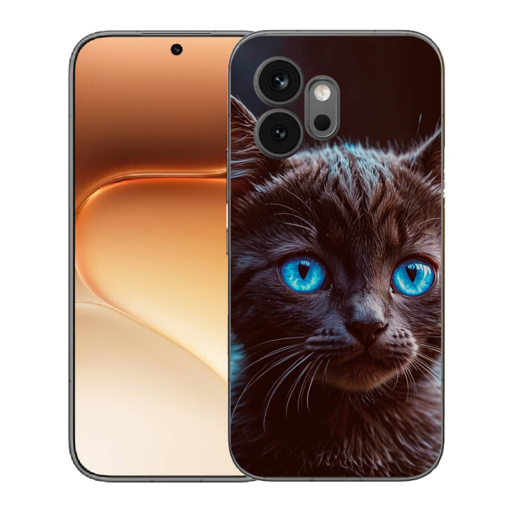Gélový kryt mmCase na Honor 600 - čierne mačiatko 2