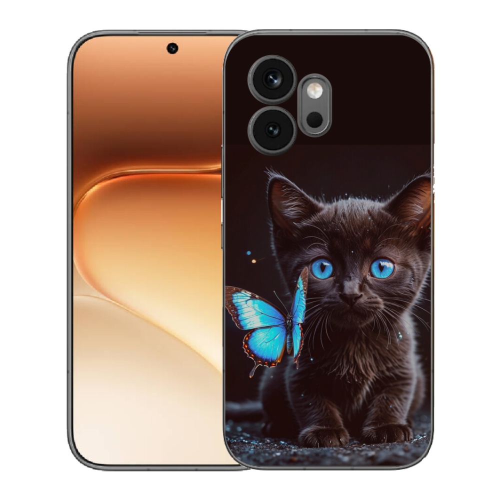 Gélový kryt mmCase na Honor 600 - čierne mačiatko 3