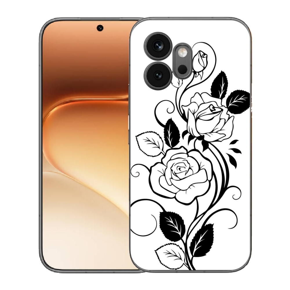 Gélový kryt mmCase na Honor 600 - čiernobiela ruža