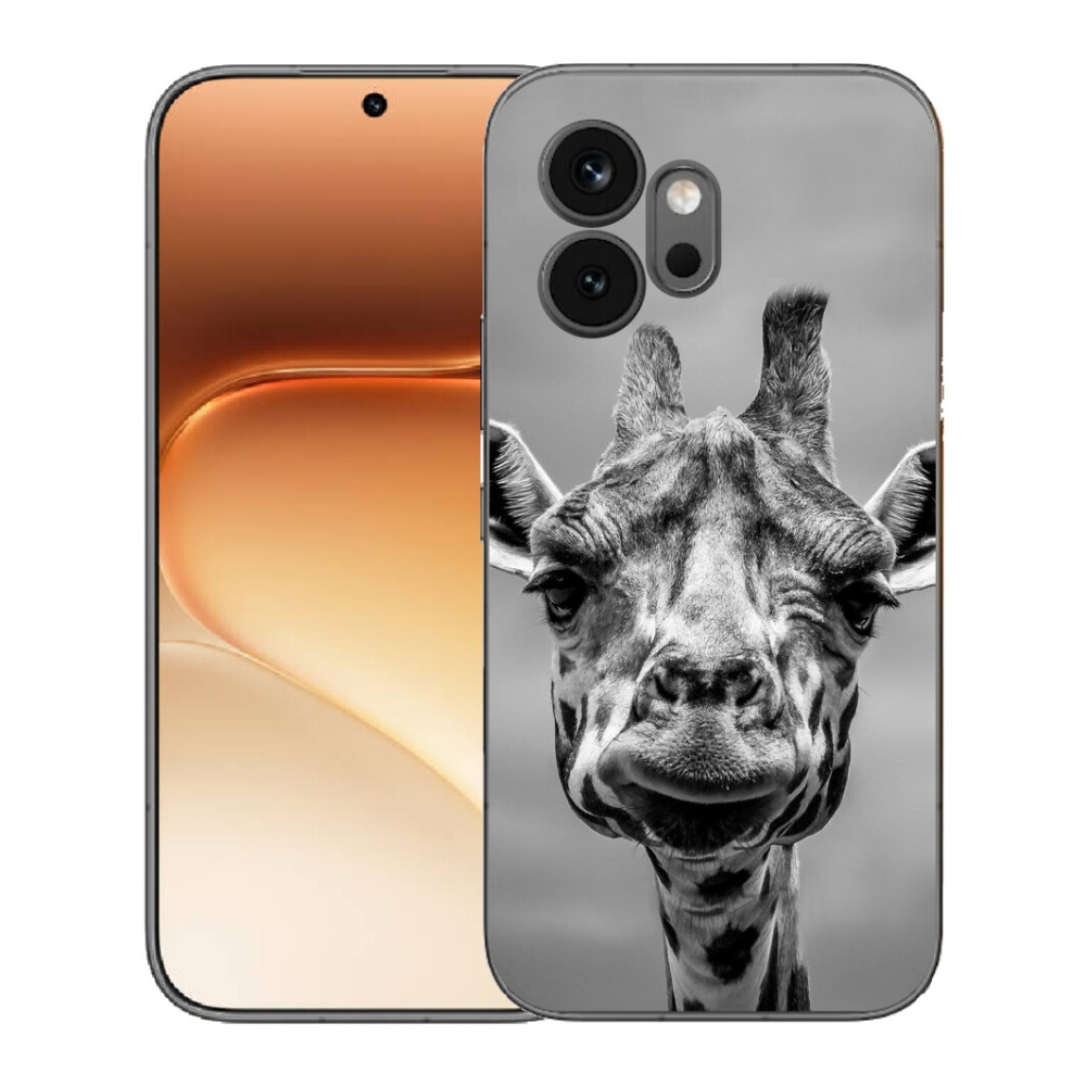 Gélový kryt mmCase na Honor 600 - čiernobiela žirafa