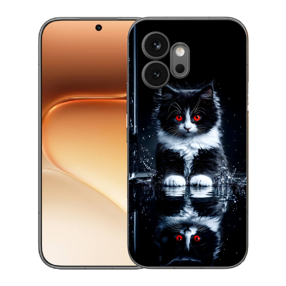 Gélový kryt mmCase na Honor 600 - čiernobiele mačiatko