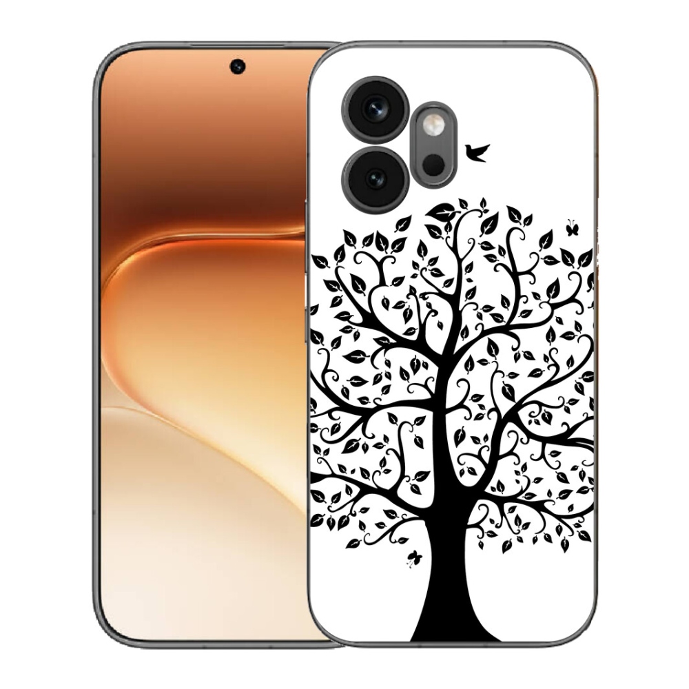 Gélový kryt mmCase na Honor 600 - čiernobiely strom