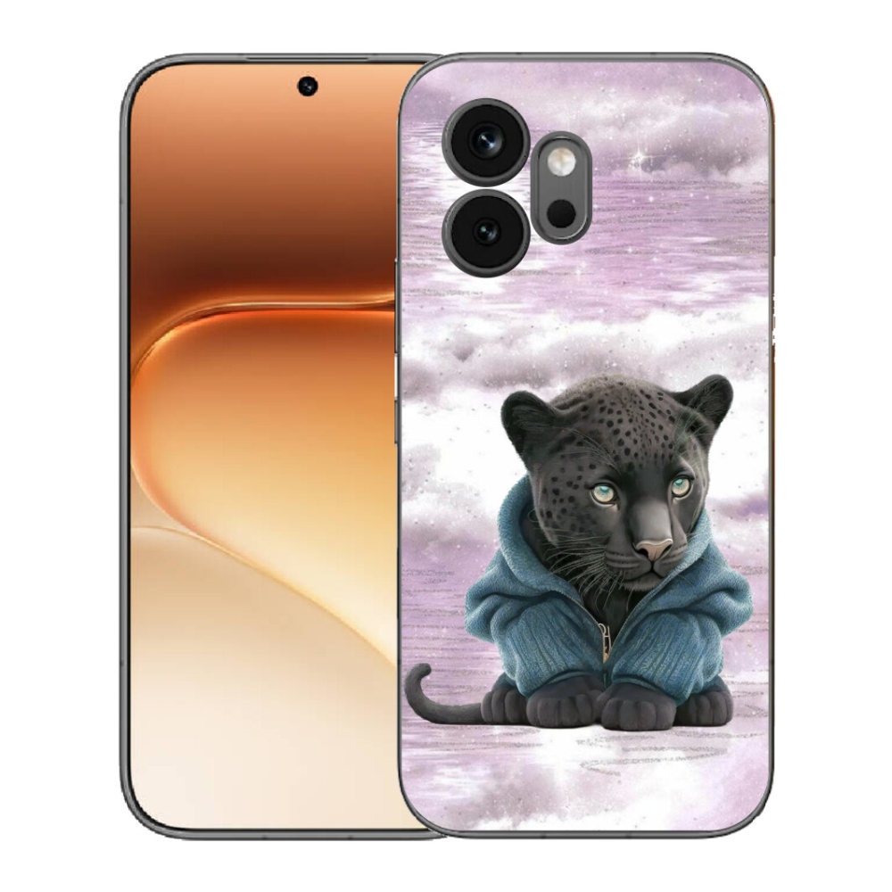 Gélový kryt mmCase na Honor 600 - čierny panter vo svetri