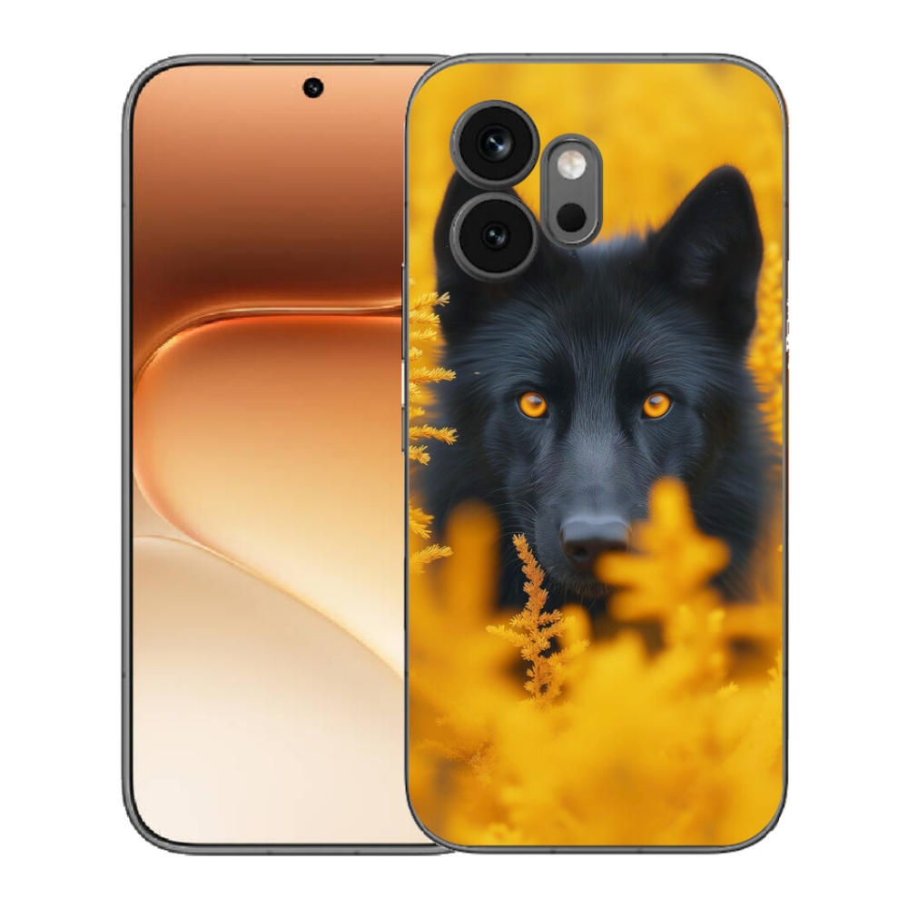 Gélový kryt mmCase na Honor 600 - čierny vlk 2