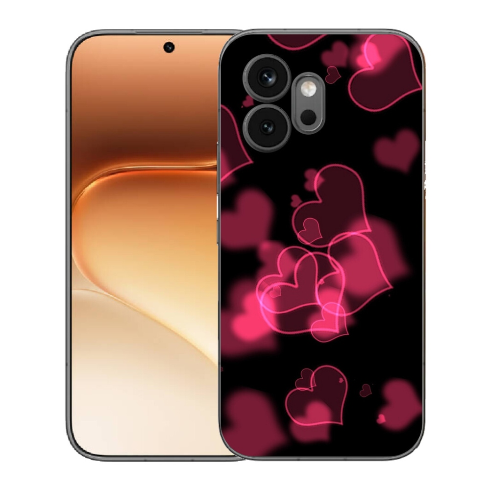 Gélový kryt mmCase na Honor 600 - červená srdiečka