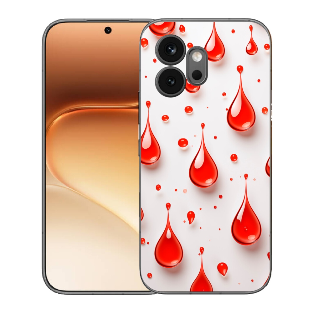 Gélový kryt mmCase na Honor 600 - červené kvapky