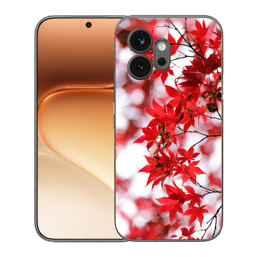 Gélový kryt mmCase na Honor 600 - červené listy