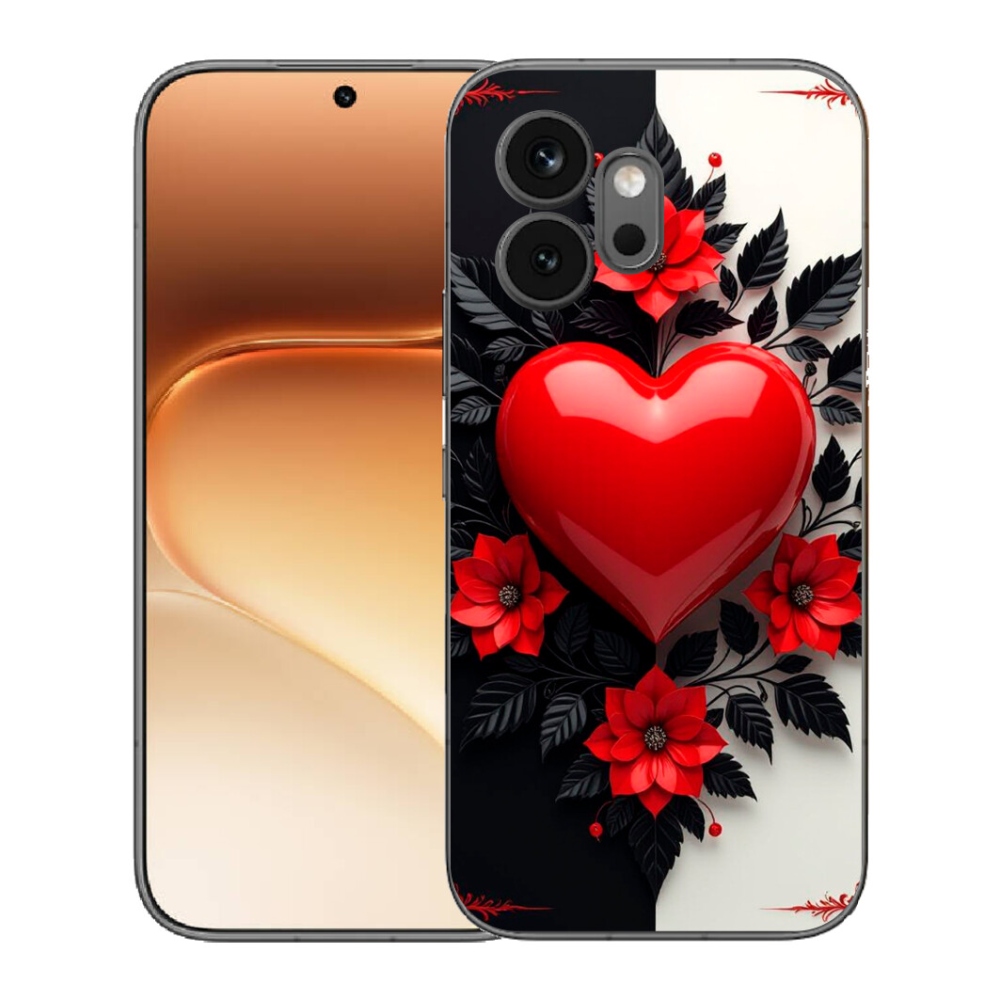 Gélový kryt mmCase na Honor 600 - červené srdce