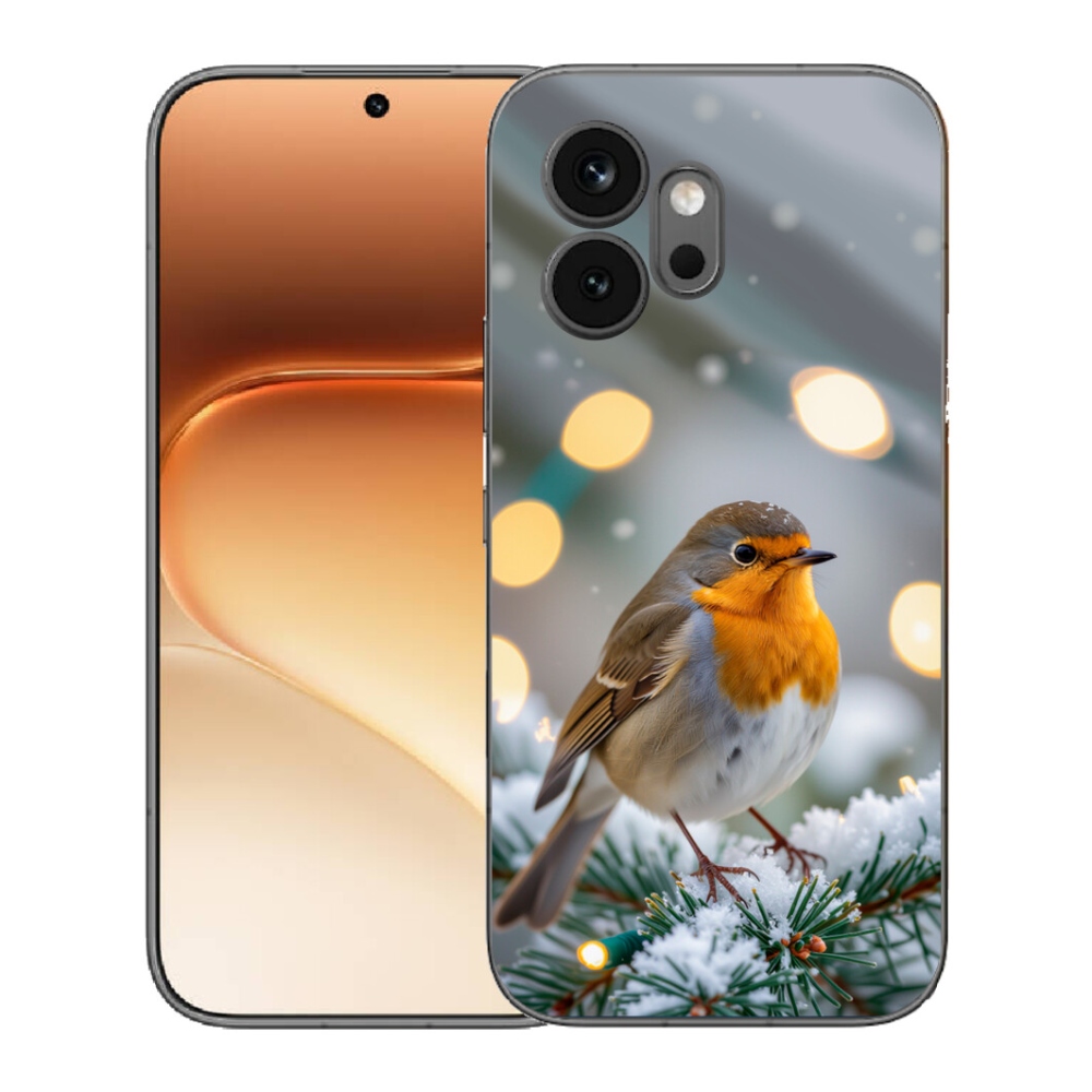 Gélový kryt mmCase na Honor 600 - červienka v zime