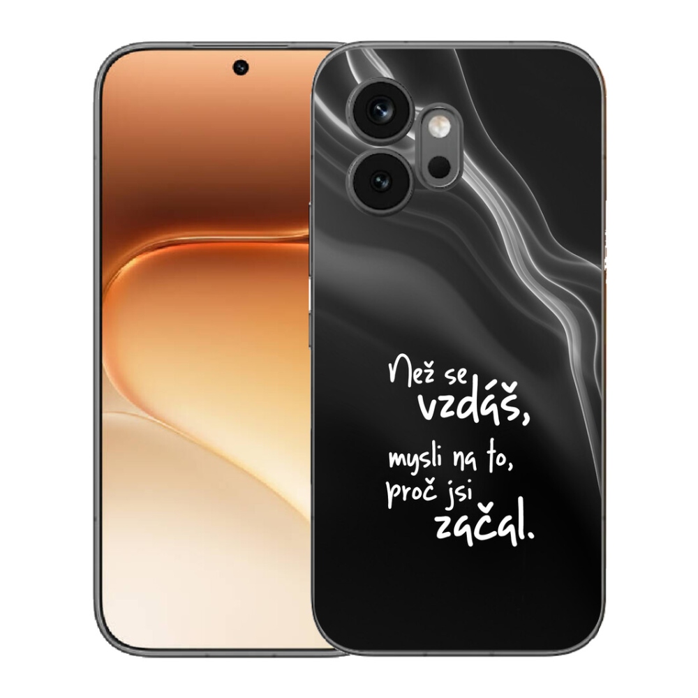 Gélový kryt mmCase na Honor 600 - citát 2 čierne pozadie