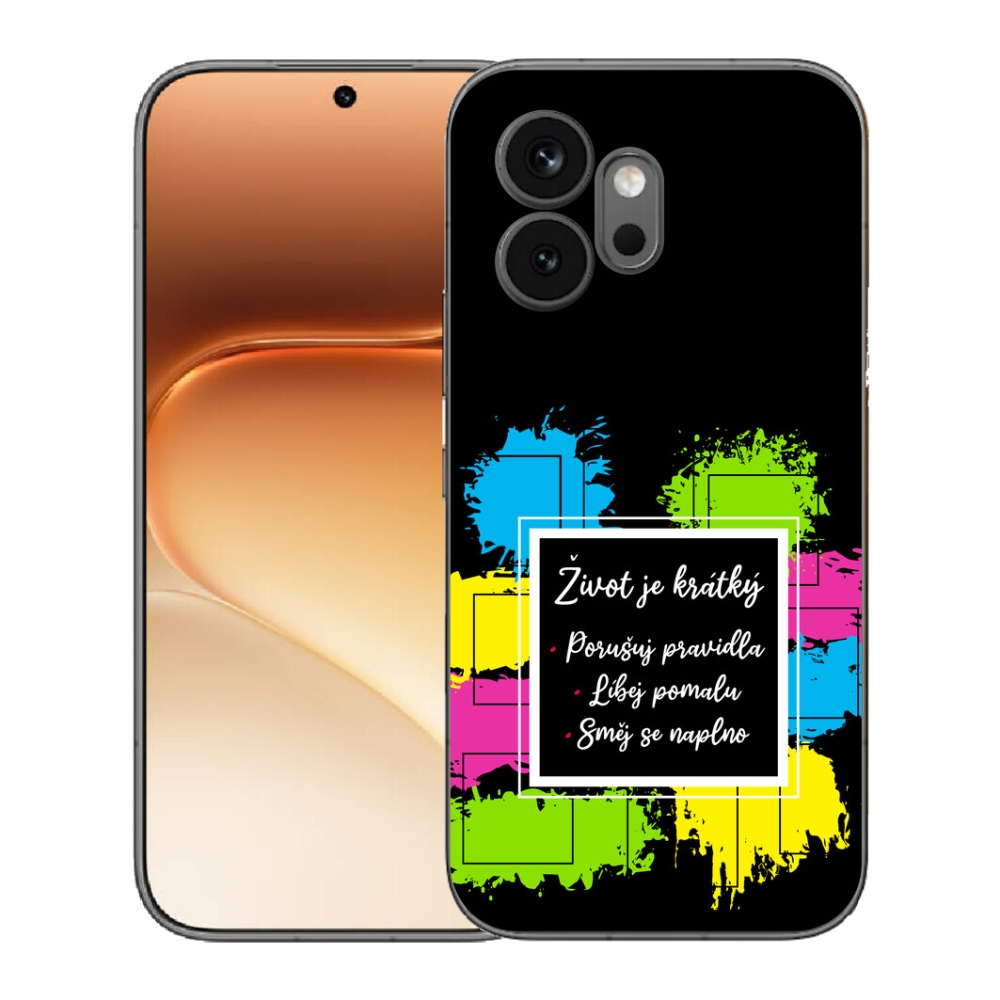 Gélový kryt mmCase na Honor 600 - citát 5 čierne pozadie