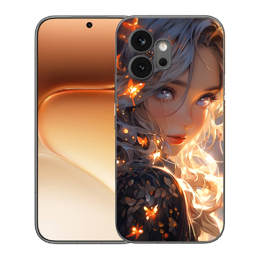 Gélový kryt mmCase na Honor 600 - dievča a motýle