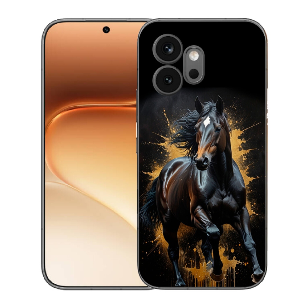 Gélový kryt mmCase na Honor 600 - elegantný čierny žrebec