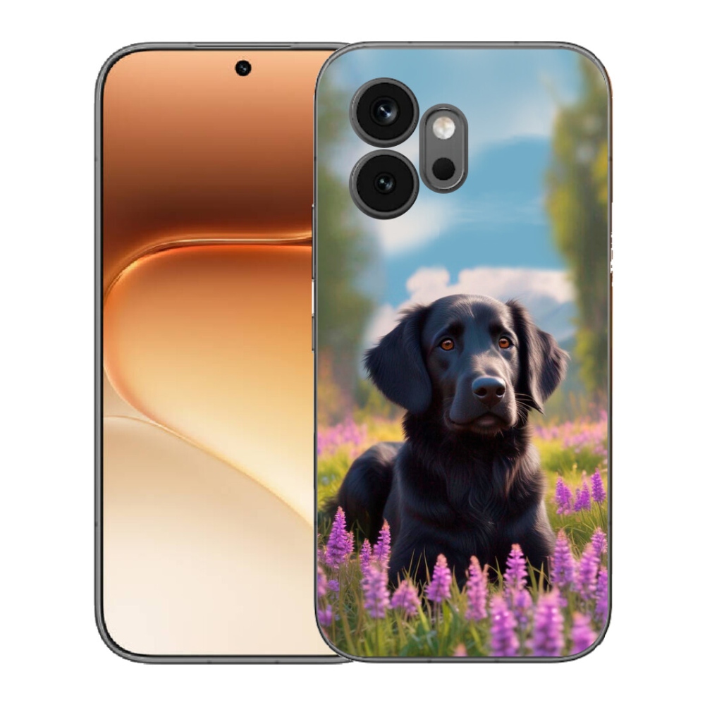 Gélový kryt mmCase na Honor 600 - elegantný čierny retriever