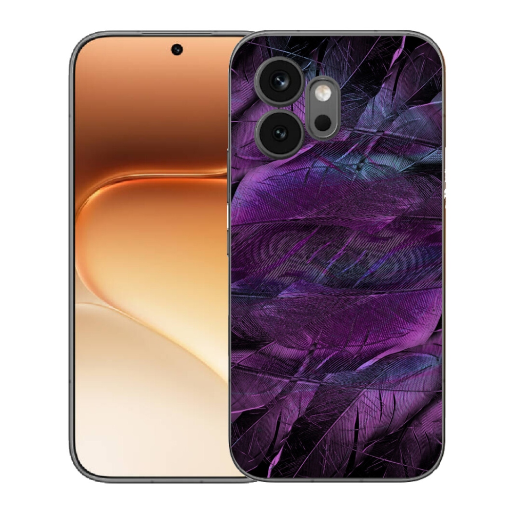 Gélový kryt mmCase na Honor 600 - fialové pierka