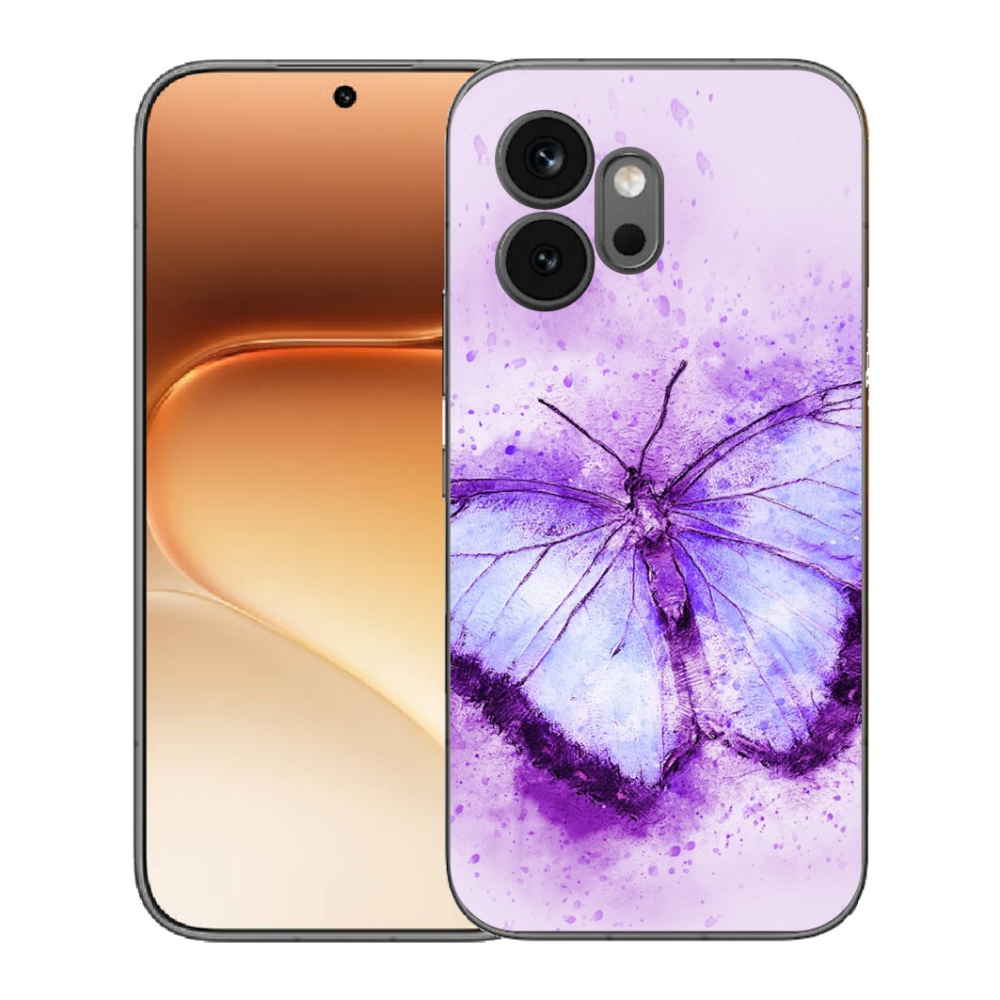 Gélový kryt mmCase na Honor 600 - fialový motýľ
