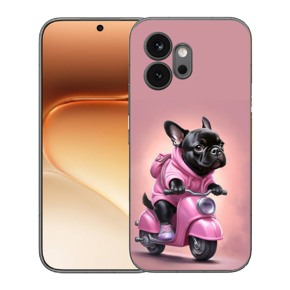 Gélový kryt mmCase na Honor 600 - francúzsky buldoček na skútri